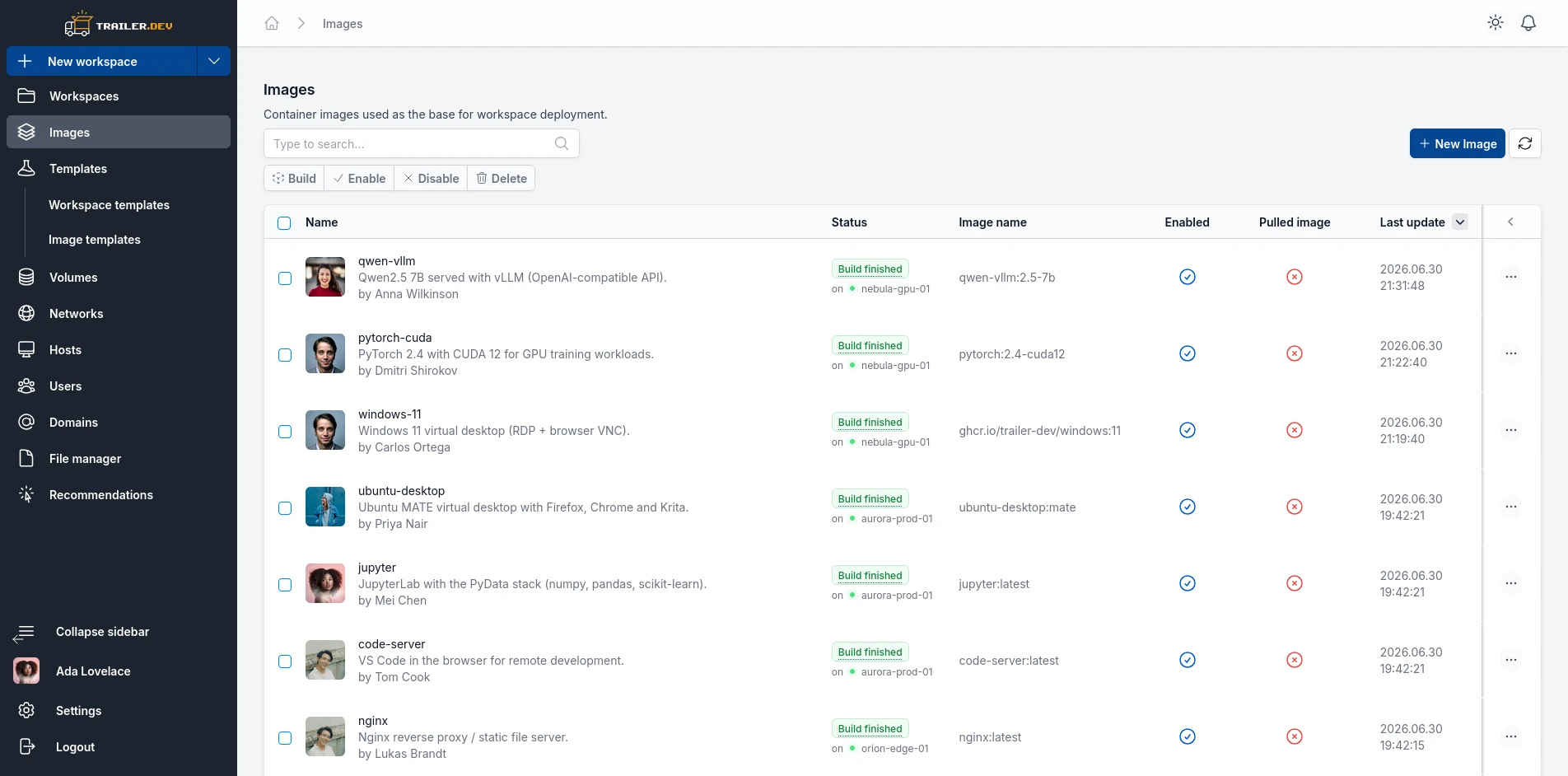 Application layout with sidebar